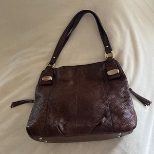 Brown leather B.Makowsky large hobo bag